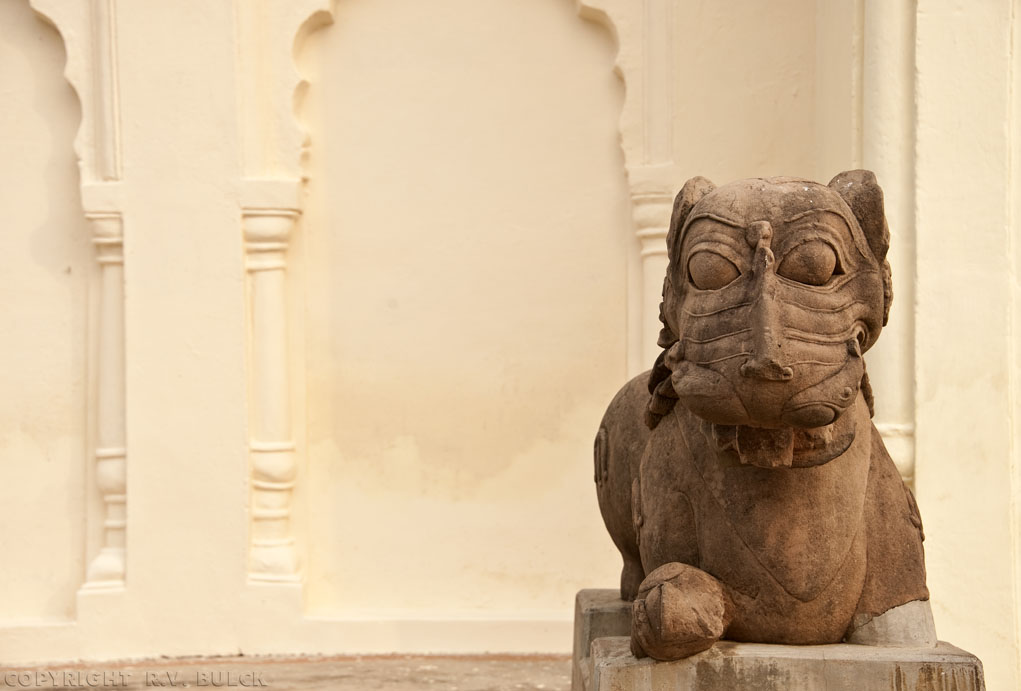 Sardula, mythical beast, Khajuraho. [ © R.V. Bulck]